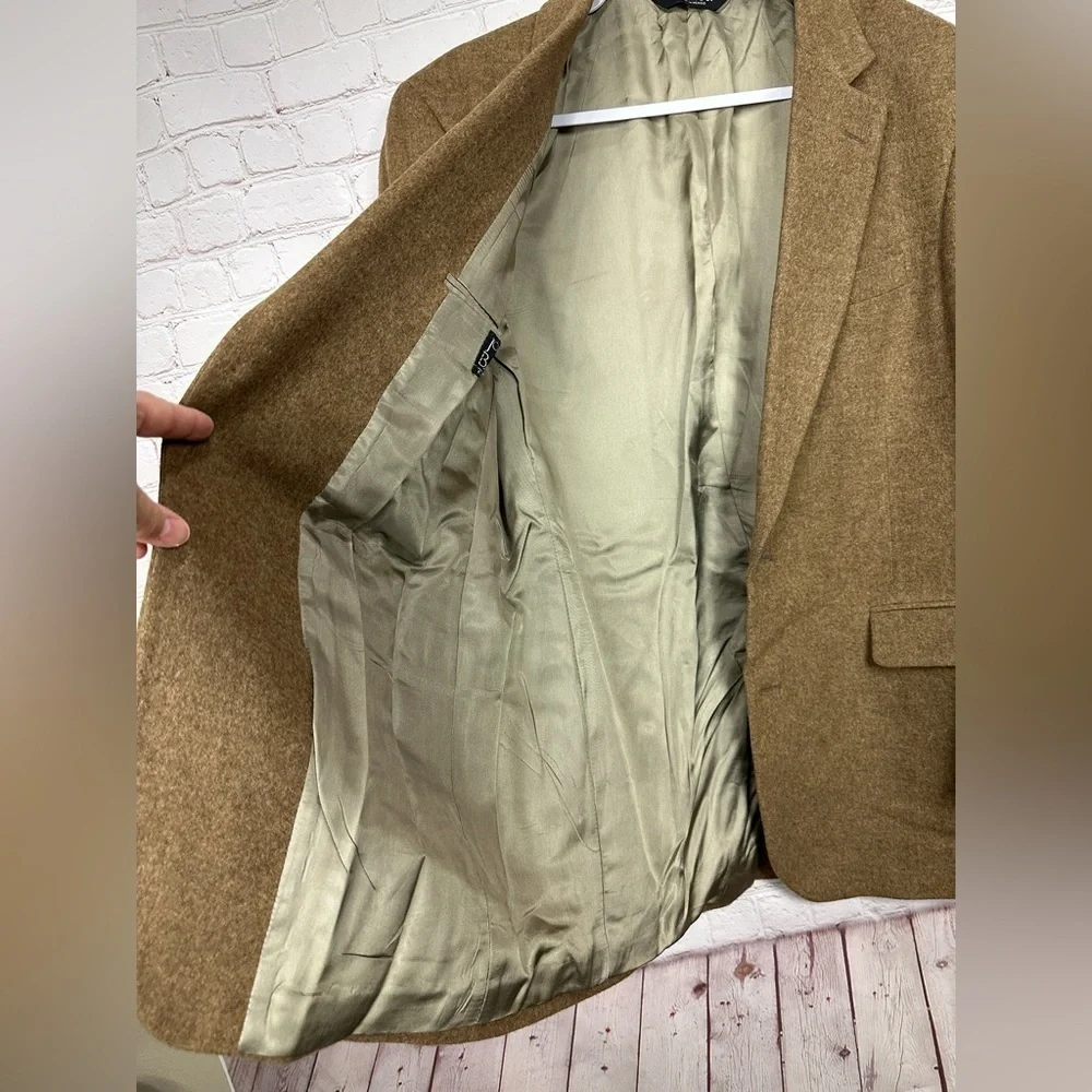 Jos A Bank Regal Camel Hair Sport Coat Blazer brown, sz 42‎ L